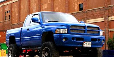 Lifted Blue Dodge Ram Truck
