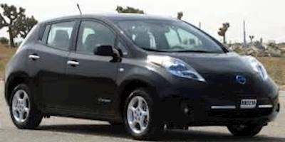 Black Nissan Leaf